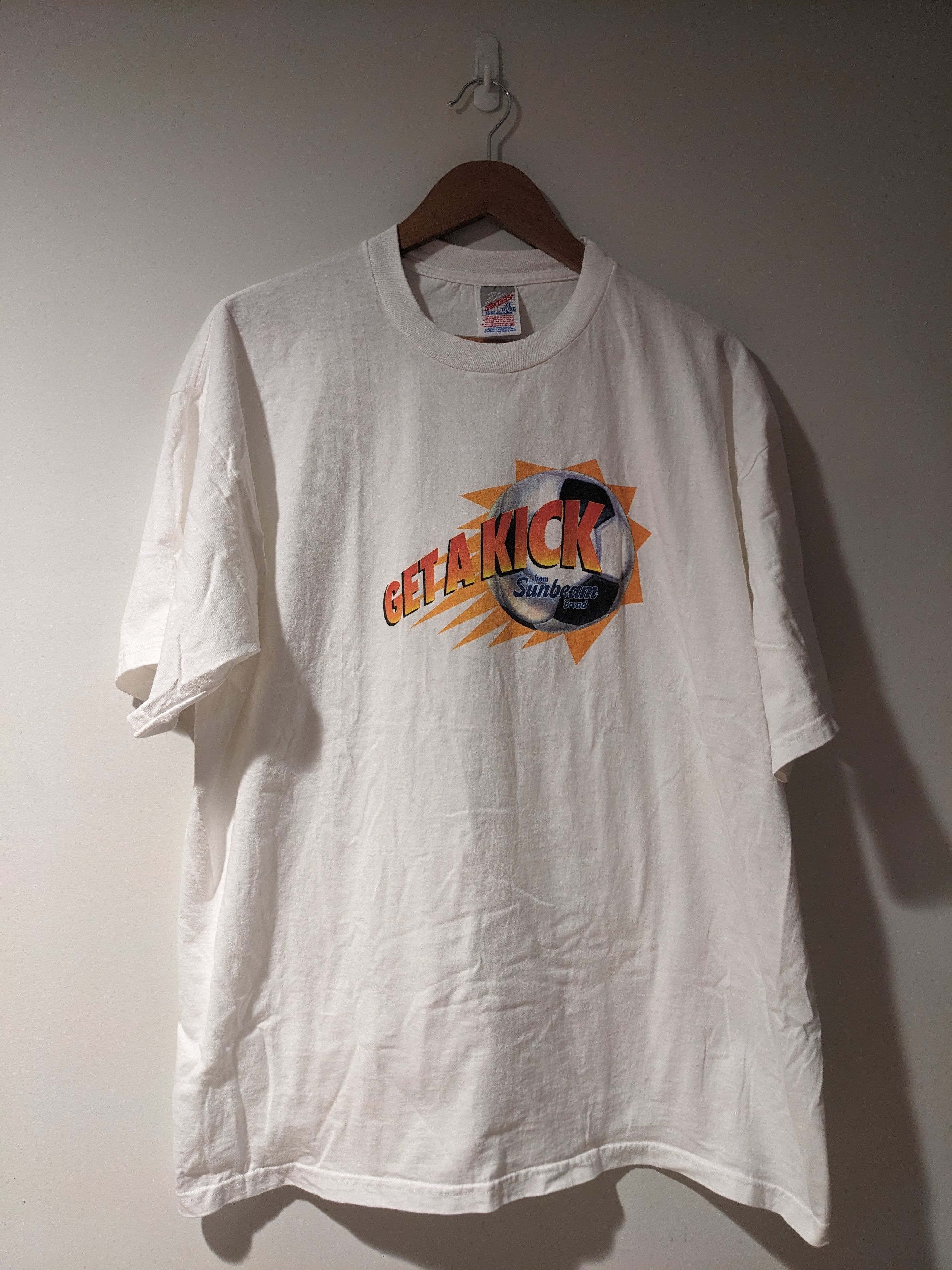 Vintage 90s Get A Kick Soccer Sunbeam Bread Food T Shirt Hoodie, Sweatshirt | FlexRushtees.com