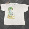 Vintage Caribbean Soul T Shirt 2xl Gray Crew Neck Short Sleeve Parrot 90s Beach Tropical Mus