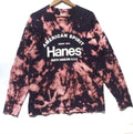 Vintage Hanes Long Sleeve Script Shirt Acid Bleach