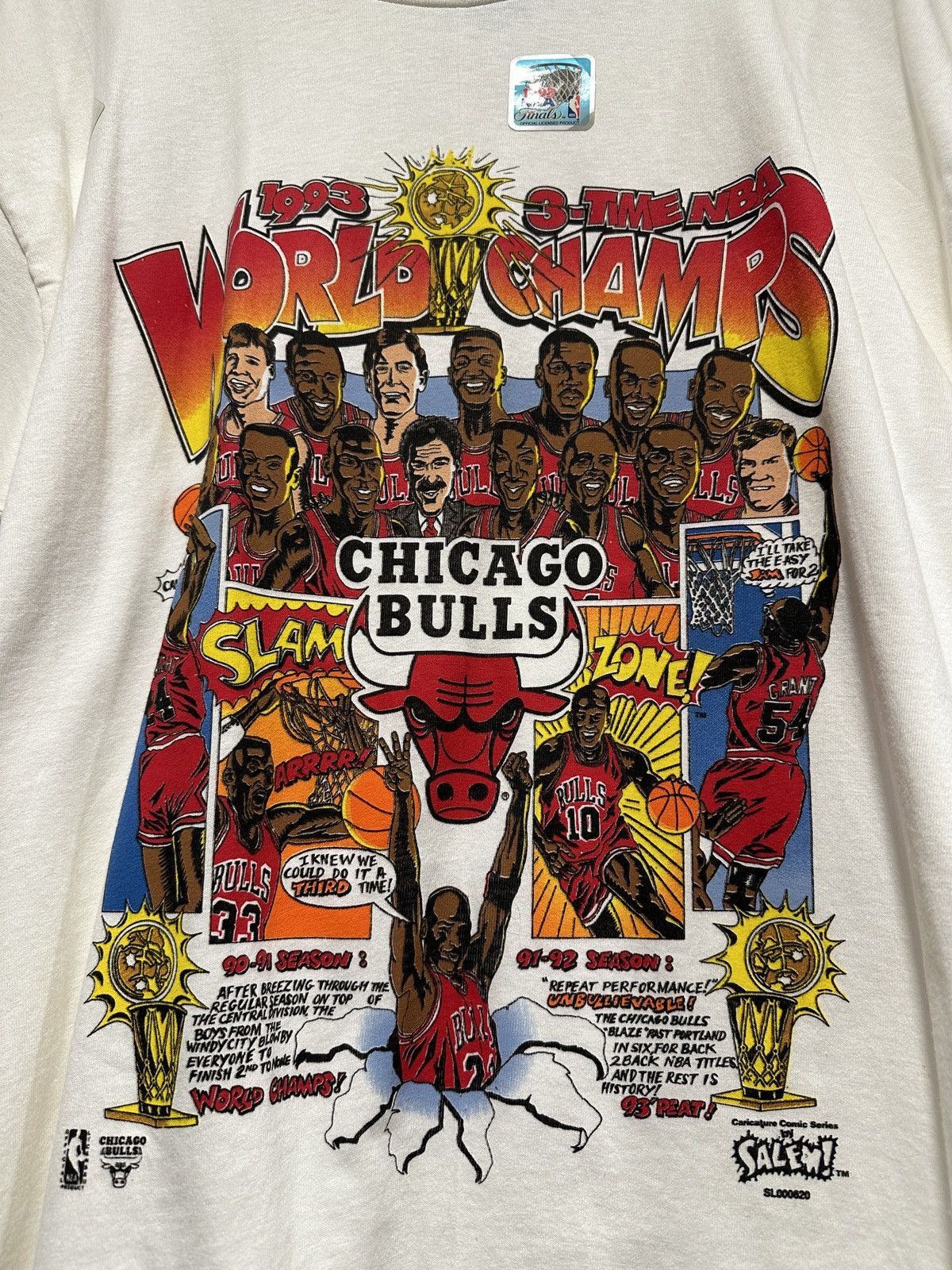 Vintage Deadstock 1993 Bulls Comic Tee Hoodie, Sweatshirt | FlexRushtees.com