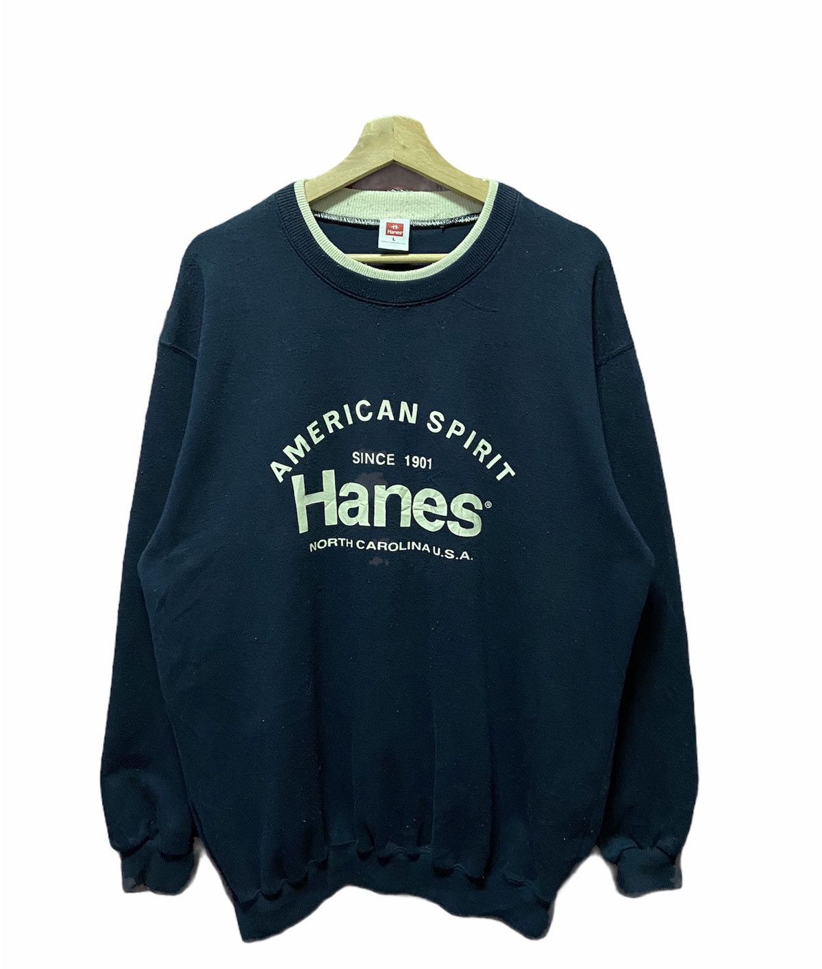 Vintage Hanes Usa Big Logo Crewneck Sweatshirt