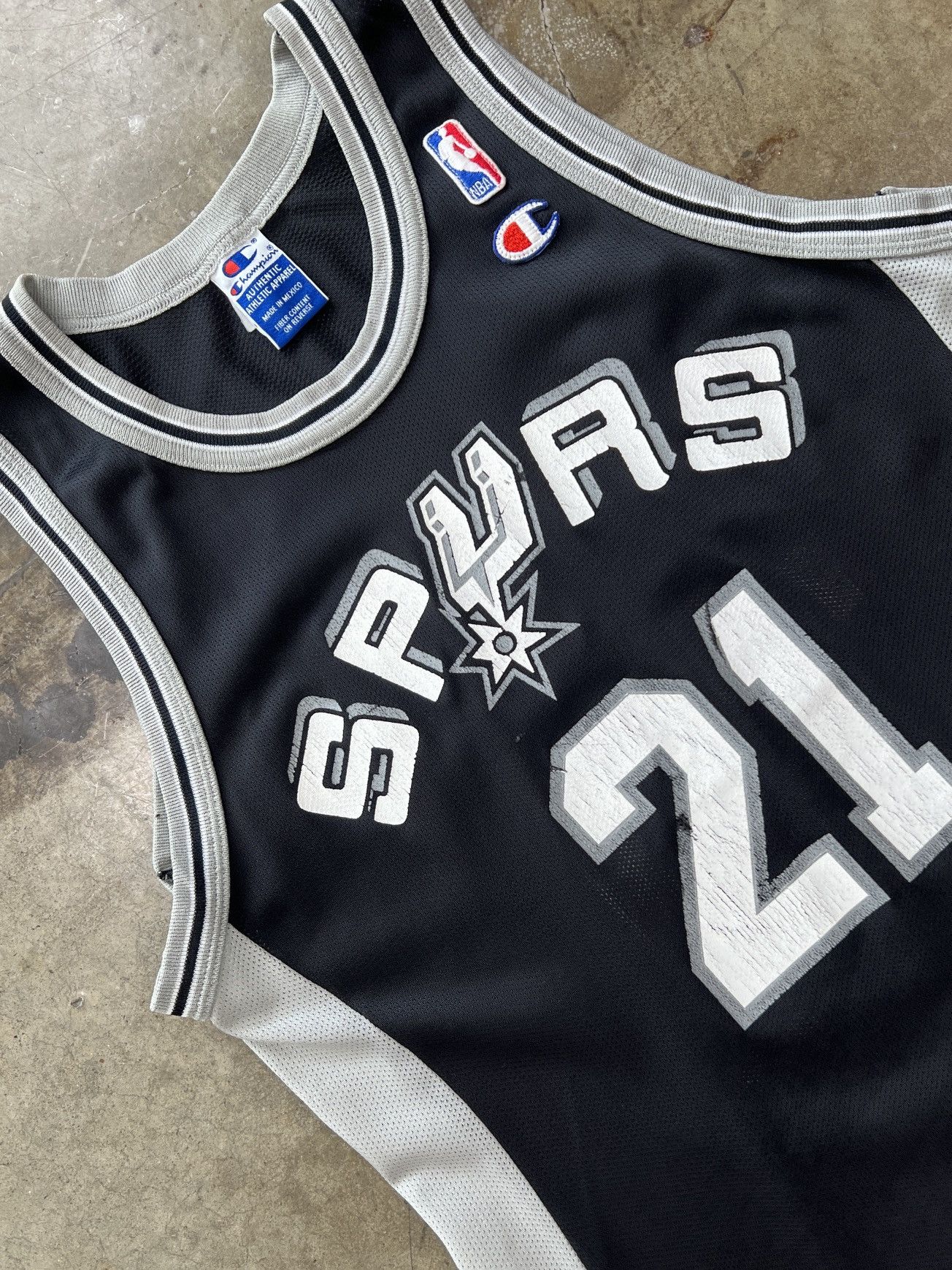 Vintage Champion Nba San Antonio Spurs Jersey Medium