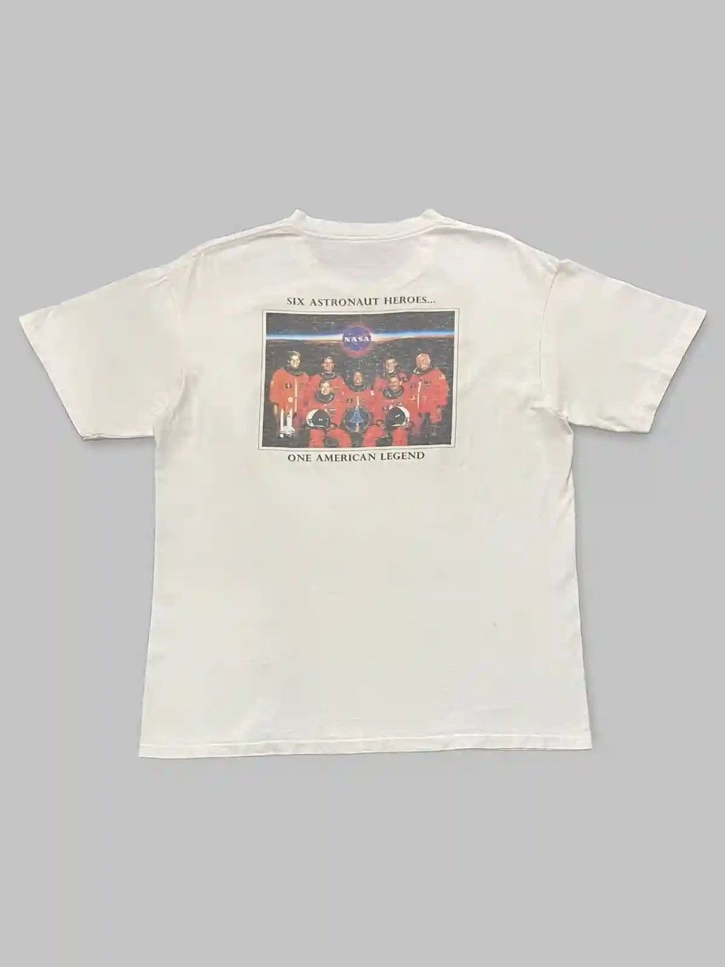 90s Vintage Nasa History 6 Astronaut Heroes Photo Tee