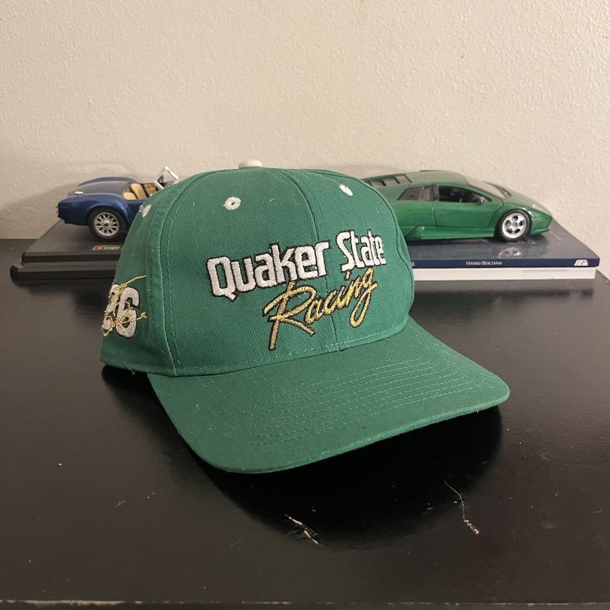 Vintage 90s Nascar Quaker State Racing Brett Bodine Snapback