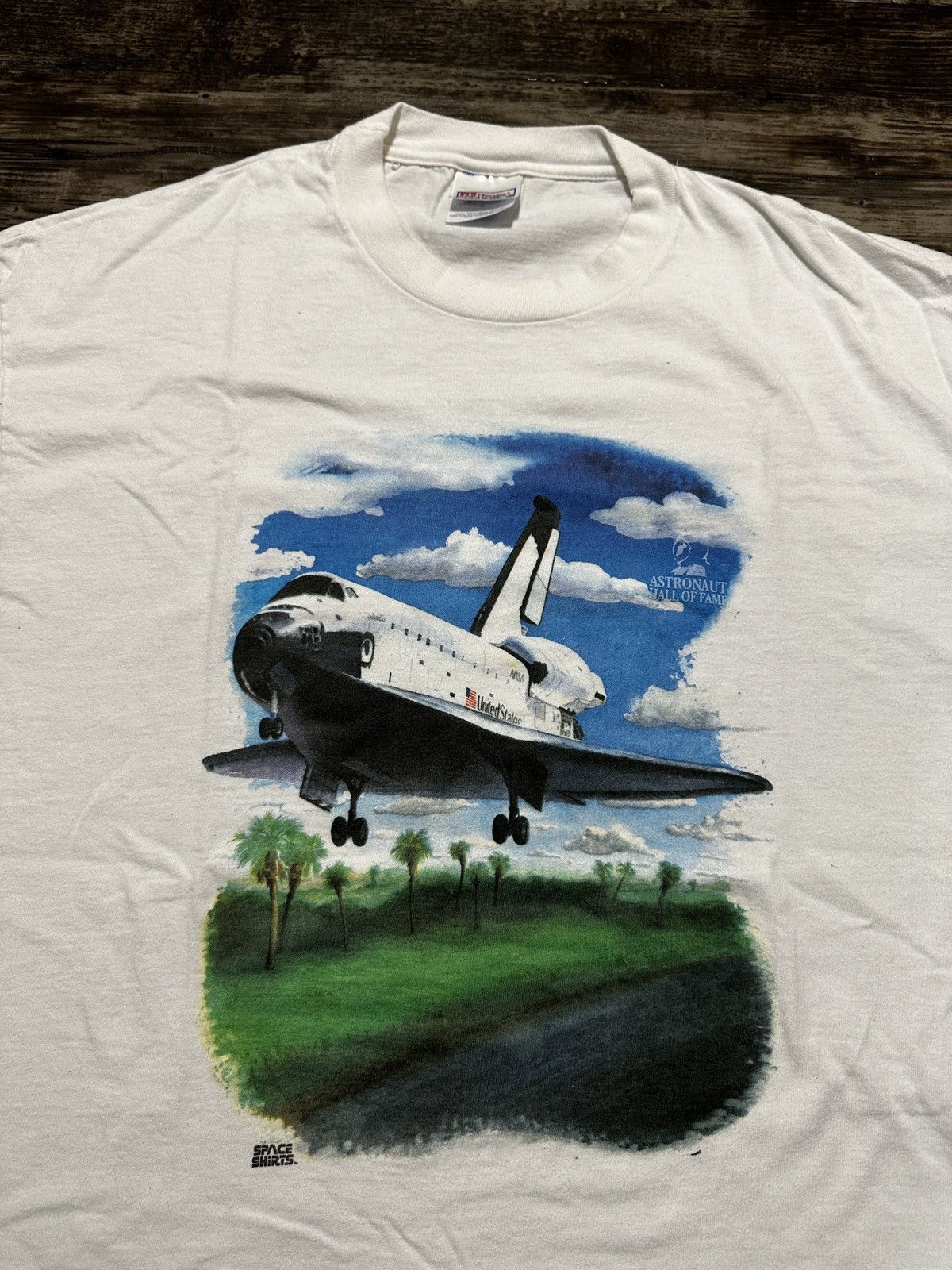 Vintage 90s Astronaut Hall Of Fame Rocket T Shirt