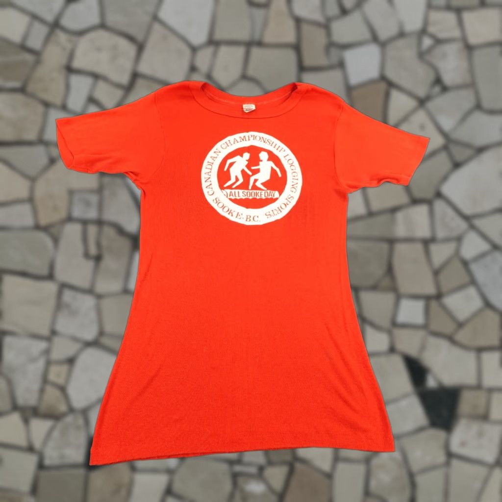 Vintage Avanti 70s Sports Shirt T Shirt Mens Xl Red Graphic Print Crew Neck Capstone