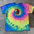 Vintage Humboldt Redwoods Psychedelic Tie Dye Peace Sign Travel Tee
