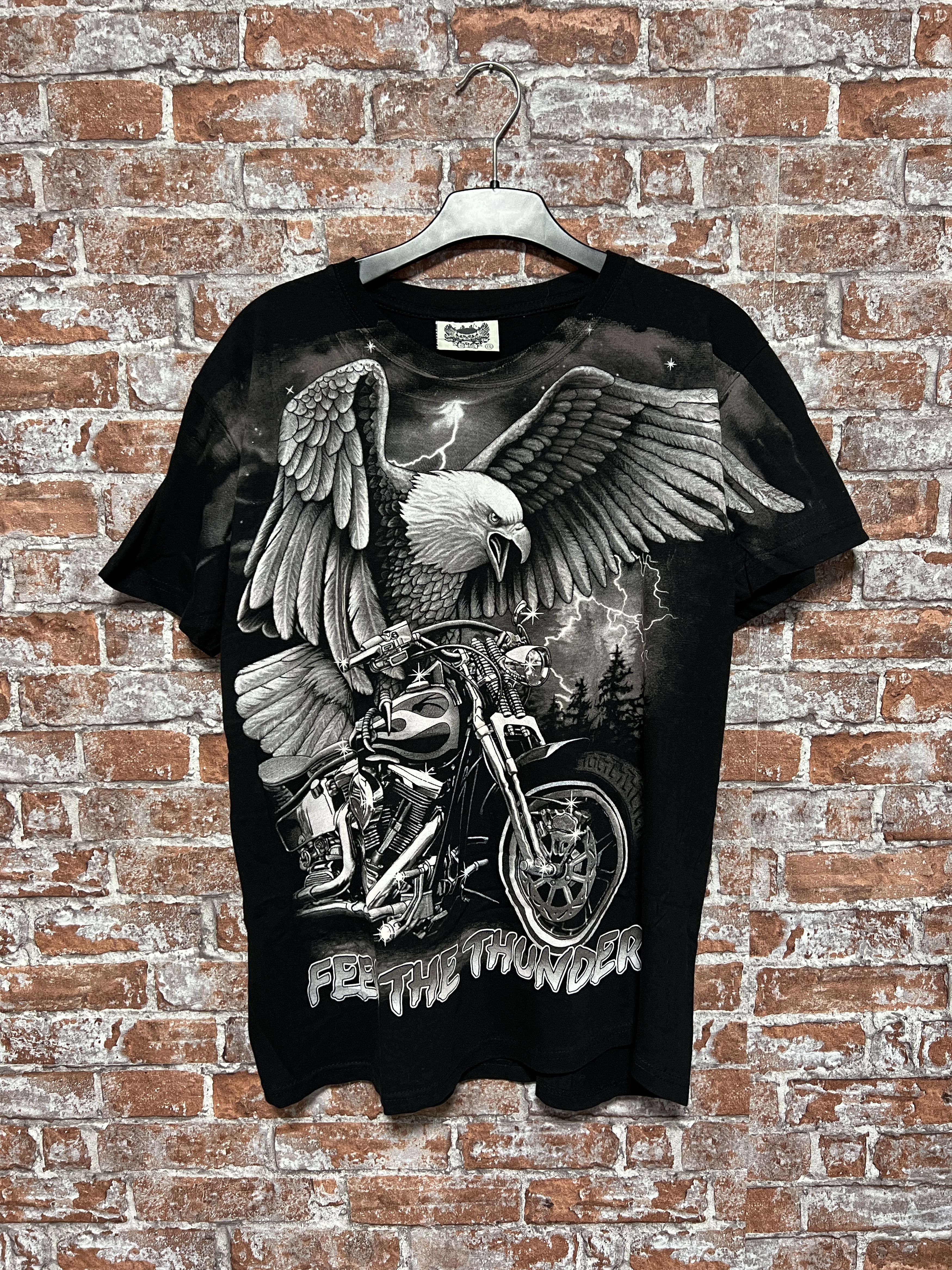 Vintage Feel The Thunder Vintage Biker Tee Hoodie, Sweatshirt | FlexRushtees.com