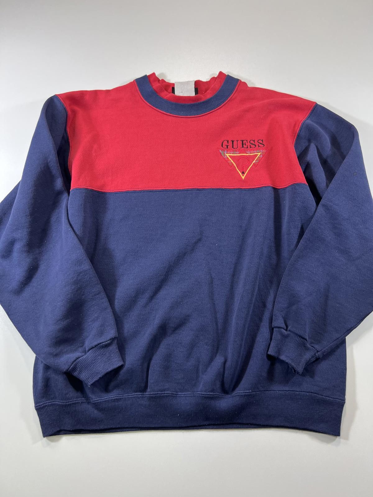 Vintage Guess Bootleg Colorblock Crewneck Sweatshirt M