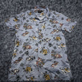 Pendleton Men S Short Sleeve Shirt Medium Blue Hawaiian Surf Beach Pattern Cotton Retro Su
