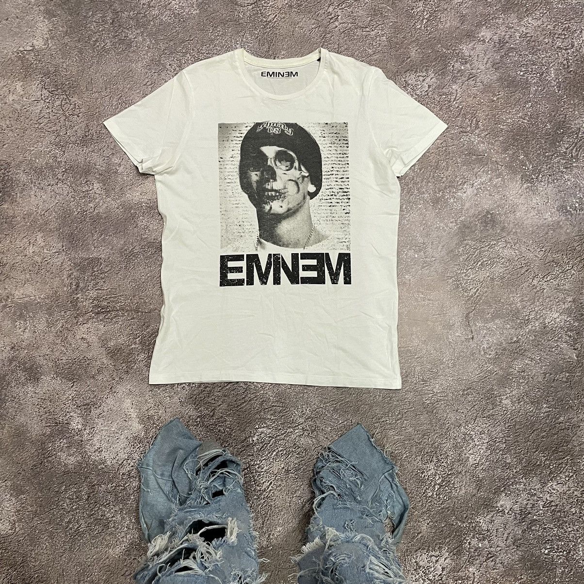 Vintage Y2k Eminem Face Band Tee Promo Artist Buymypiece Hoodie, Sweatshirt | FlexRushtees.com