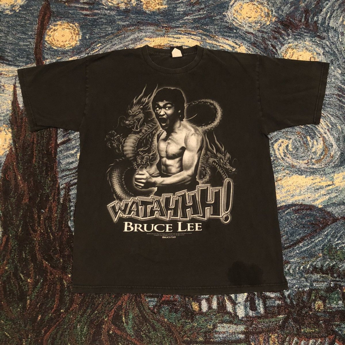 Vintage 90 S Bruce Lee Giant Tag Tee