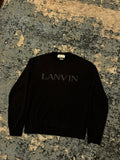 Lanvin Embroidered Logo Crewneck Size Medium Worn Lightly T-Shirts, Hoodie, Sweatshirt | FlexRushtees.com