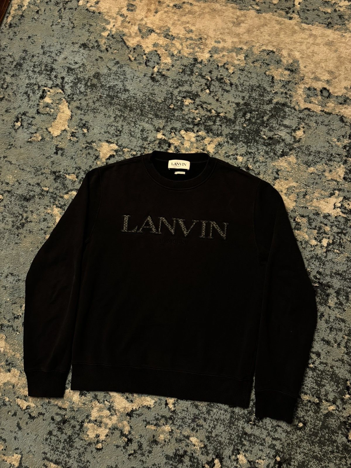 Lanvin Embroidered Logo Crewneck Size Medium Worn Lightly T-Shirts, Hoodie, Sweatshirt | FlexRushtees.com