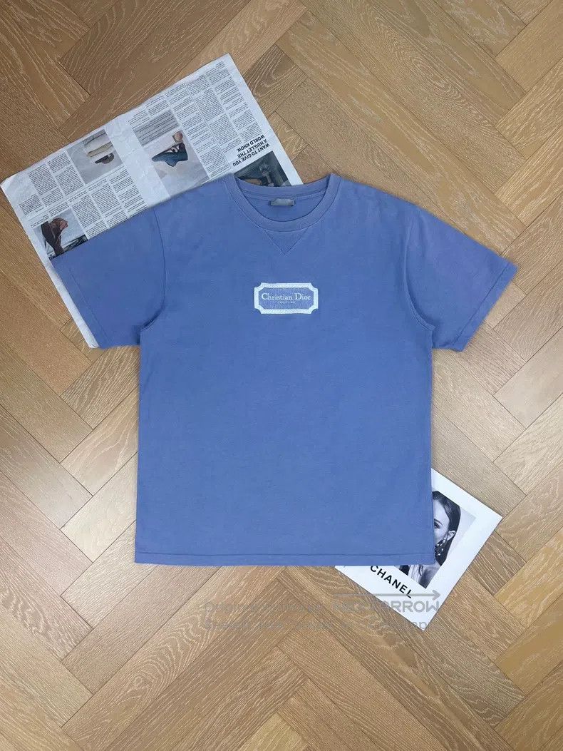 Dior Ss24 Washed Old Embroidery Slogan Logo Short Sleeves T-Shirts, Hoodie, Sweatshirt | FlexRushtees.com