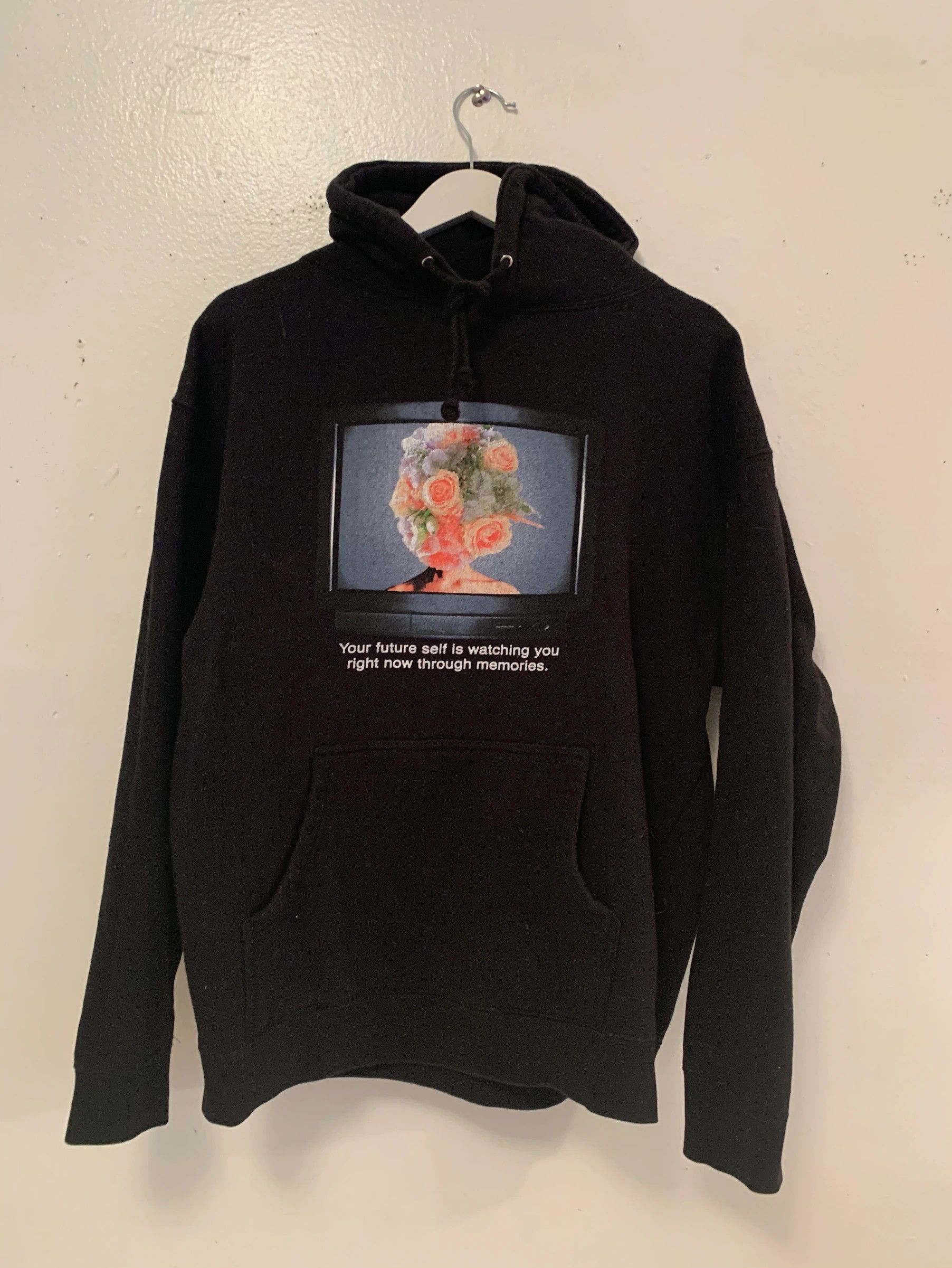Pleasures Your Future Self Hoodie Black Gently Worn
