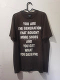 Number N Ine Sz 3 Number Nine 05ss Night Crawler Slogan Print Tee