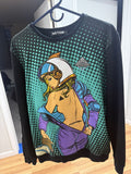 Pyramid Black Pyramid Astronaut Girl Pop Art Sweatshirt Size M