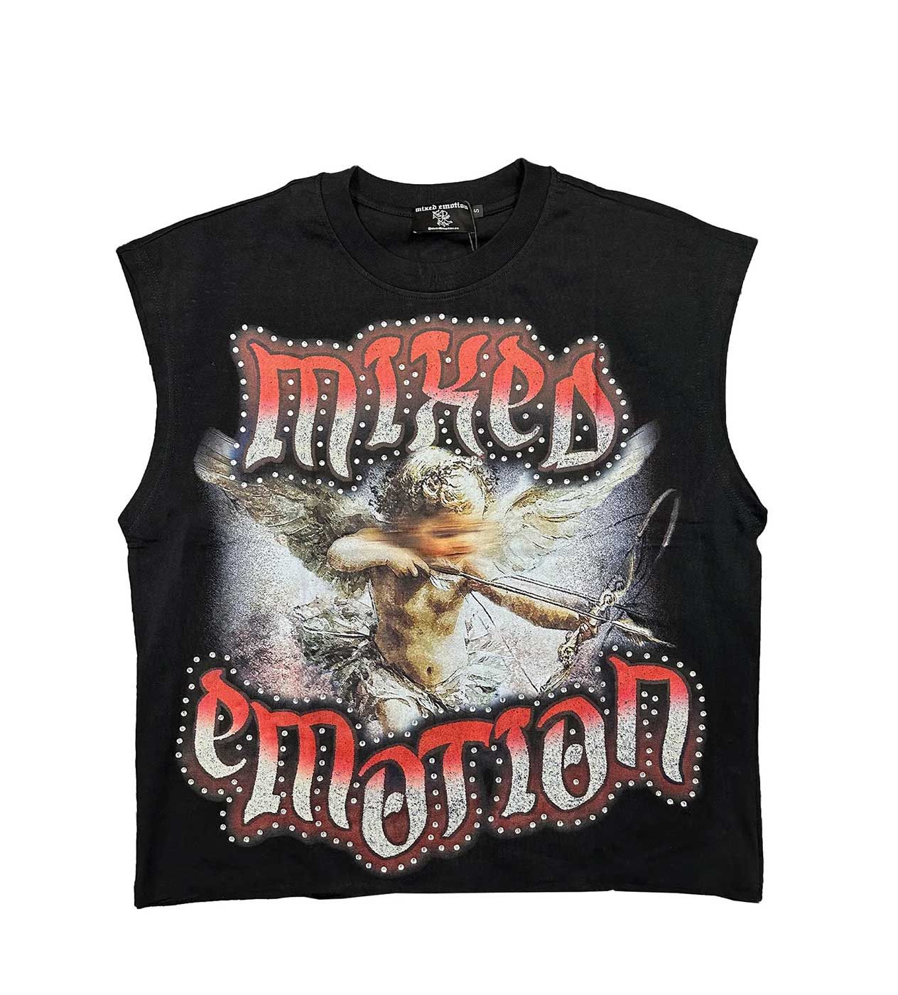 Other Mixed Emotions Angel Sleeveless Tee Black Hoodie, Sweatshirt | FlexRushtees.com