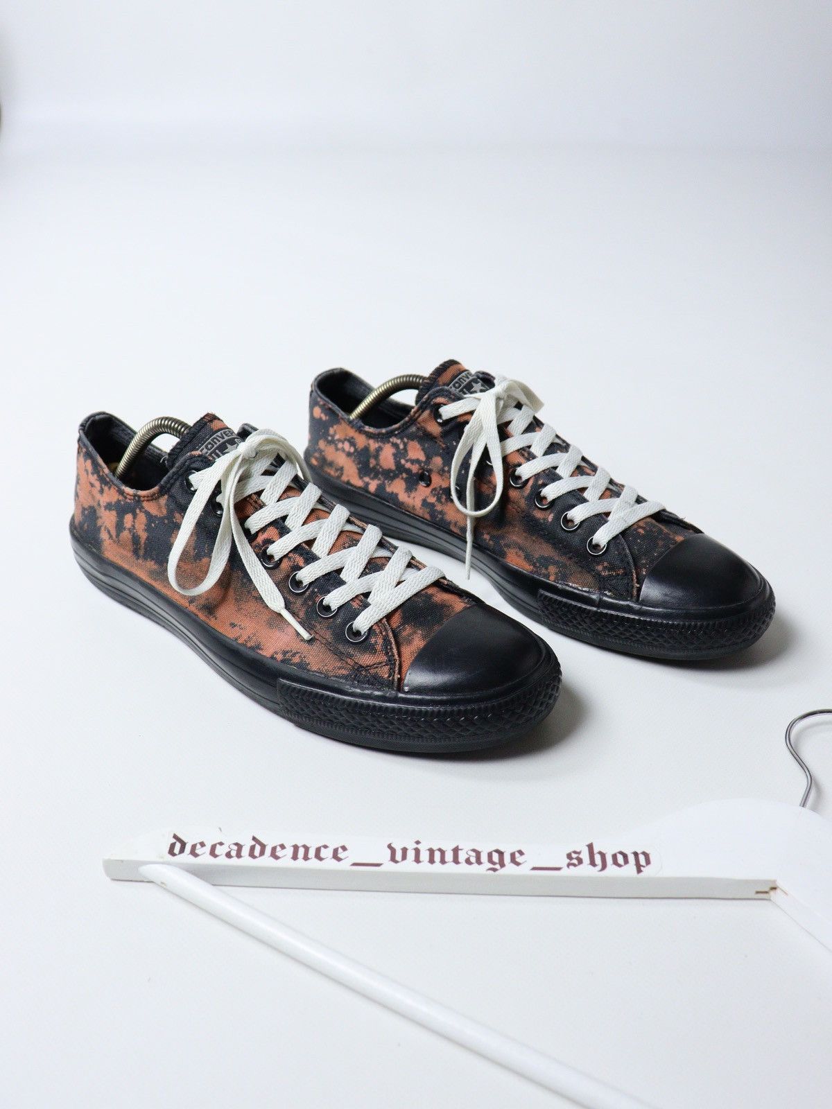 Converse Y2k Vintage Custom Bleached Tie Dyed Converse Low Shoes Ctas