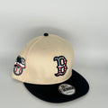 New Era Khaki Black Boston Red Sox A L Side Patch New Era Mlb 9fifty