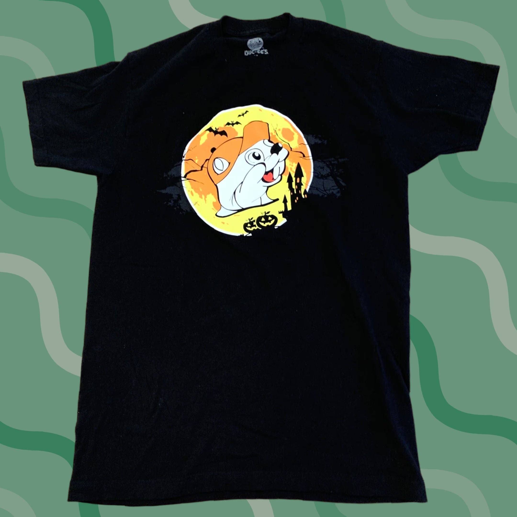 Vintage Buc Ee S T Shirt Halloween Let S Boo This Adult Medium Black Crew Neck Short Sleeve Men Buc