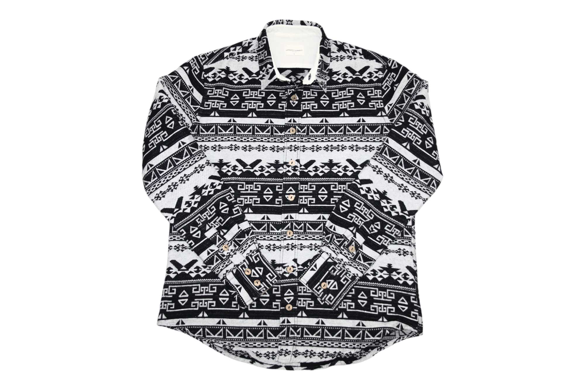 Designer Deadstock German Garment Berlin Rugged Flannel Aztec Shirt