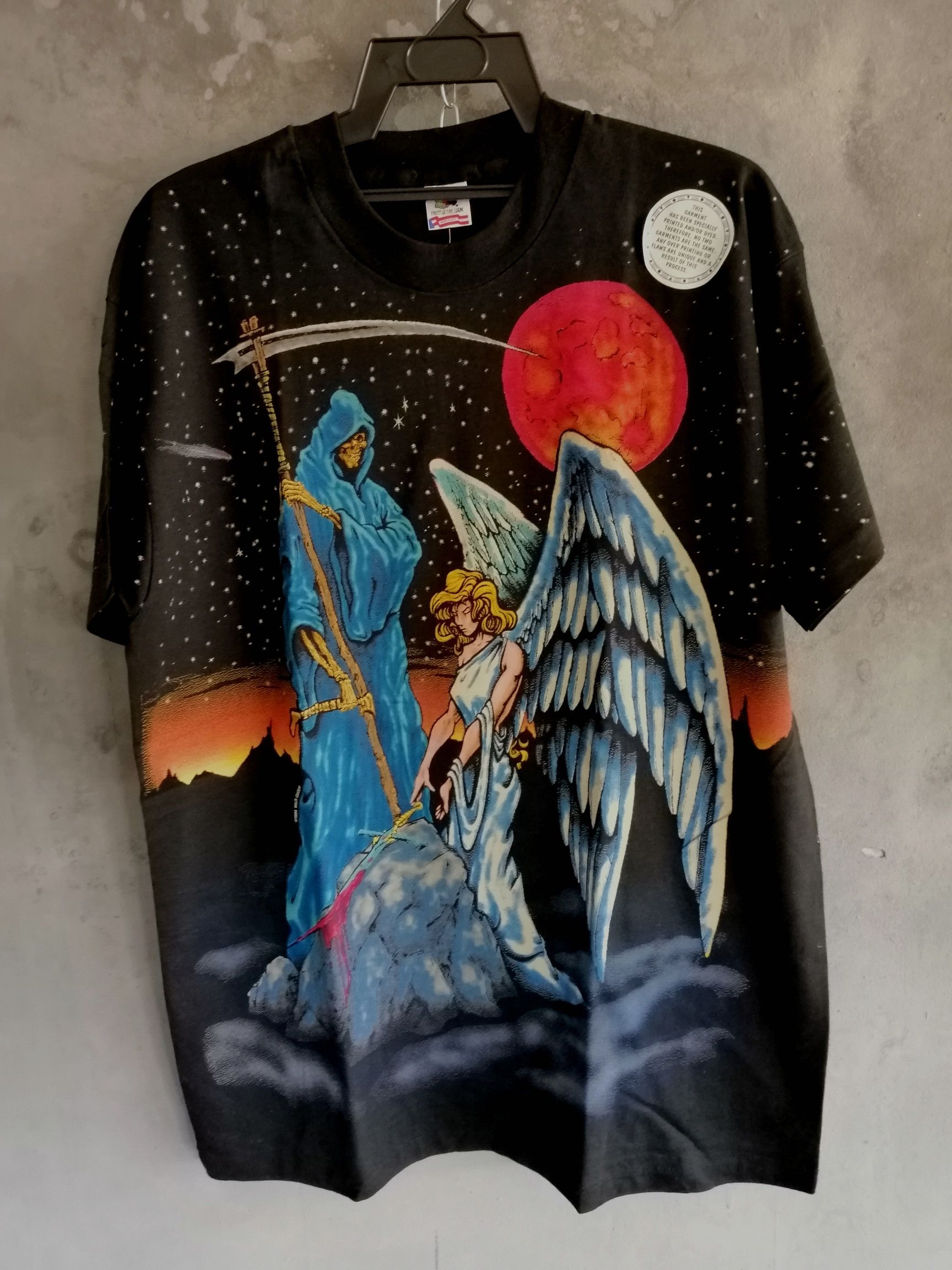 Vintage Overprint Reaper Angel Deadstocks T Shirt Hoodie, Sweatshirt | FlexRushtees.com