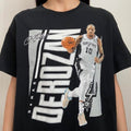 Nba San Antonio Spurs Graphics Black Tee Shirt