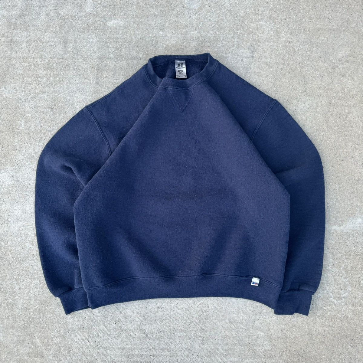 Russell Athletic X Stussy Vintage 90s Blue Essential Russel Crewneck Boxy Medium