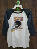 Vintage Michael Jackson 3 Quaters Raglan Pop Music Tee