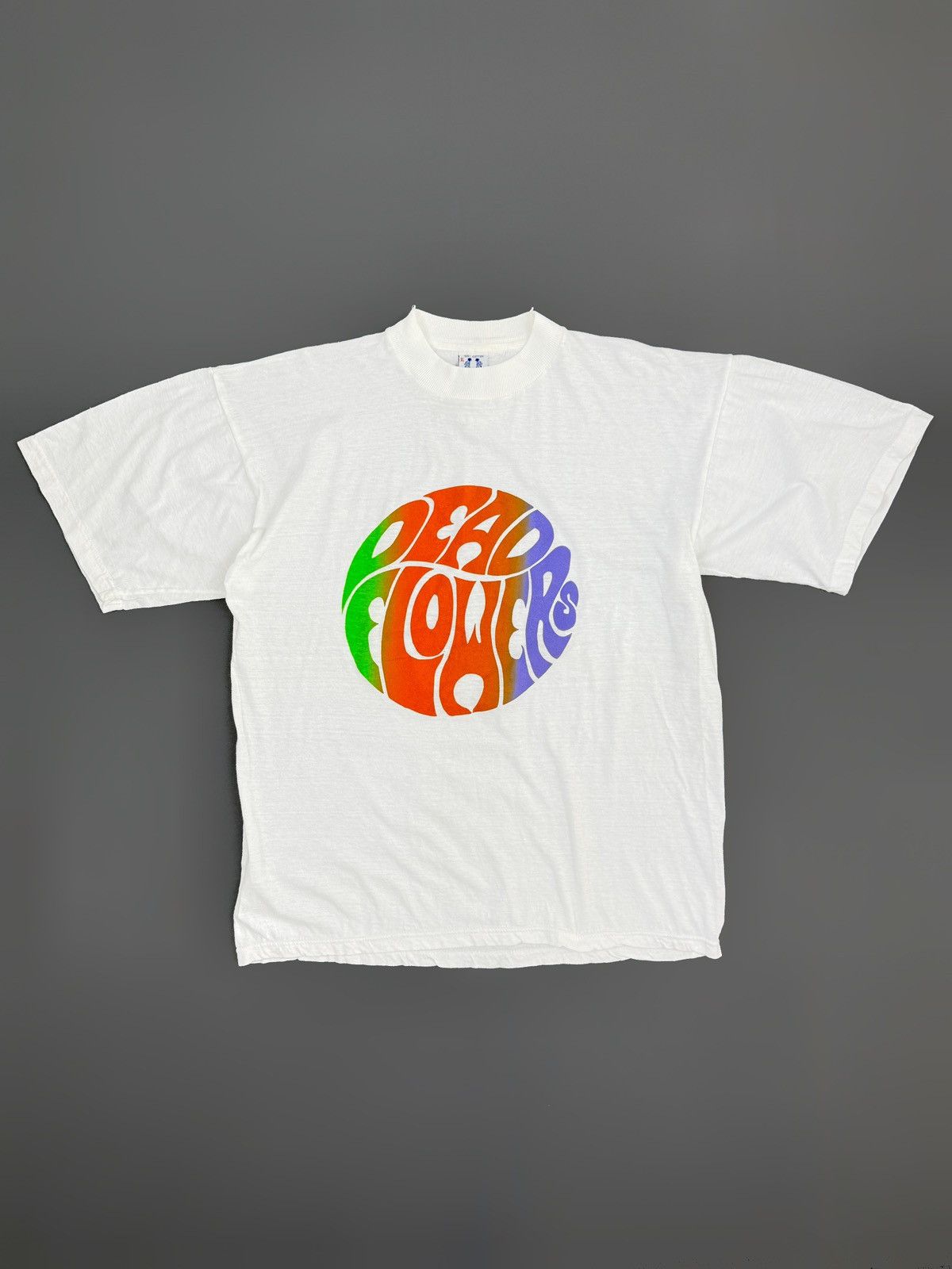 Band Tees 1990 S Vintage Dead Flowers Psychedelic Band Logo Tee