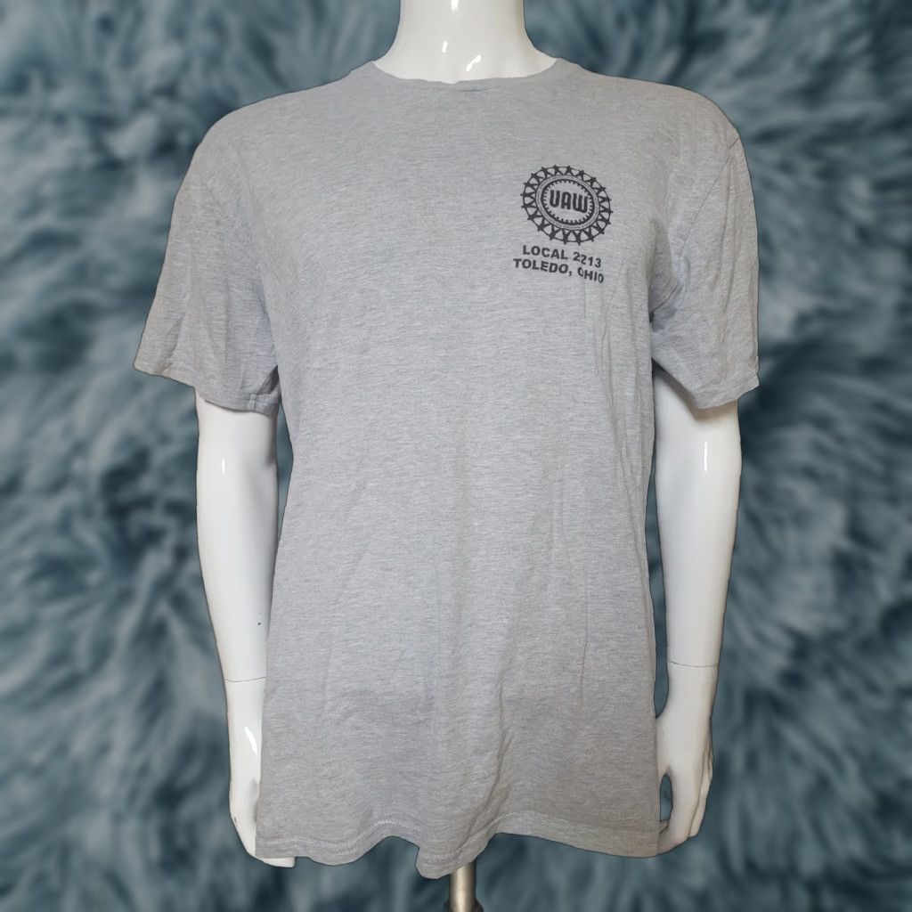 Vintage Uaw Local 2213 Toledo Oh T Shirt Xl United Autoworkers Union Gray Royal Apparel Men Crew Nec Hoodie, Sweatshirt