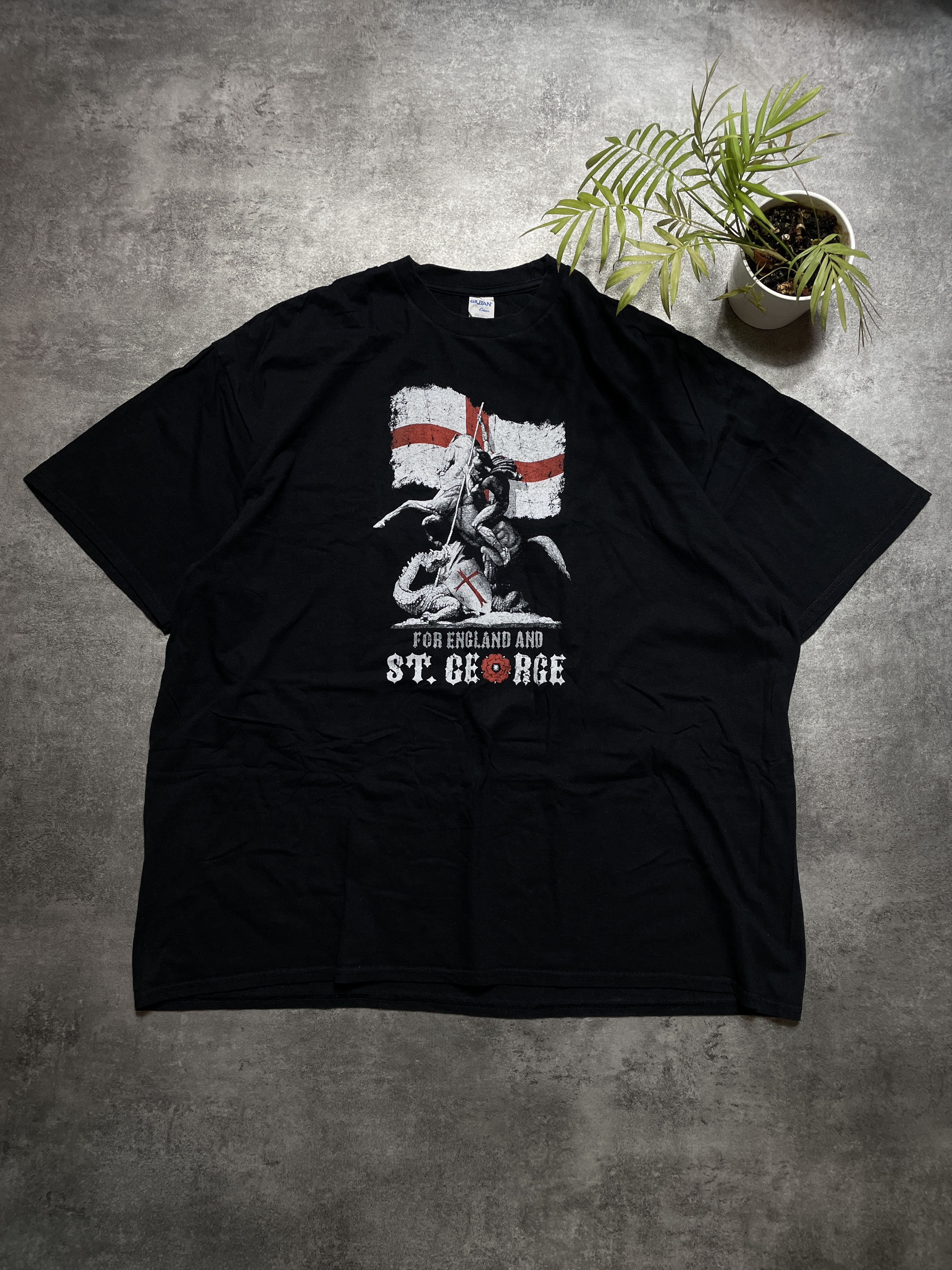 New England Outerwear X Vintage New England Tee Warrior St George Big Logo Patriotic Boxy