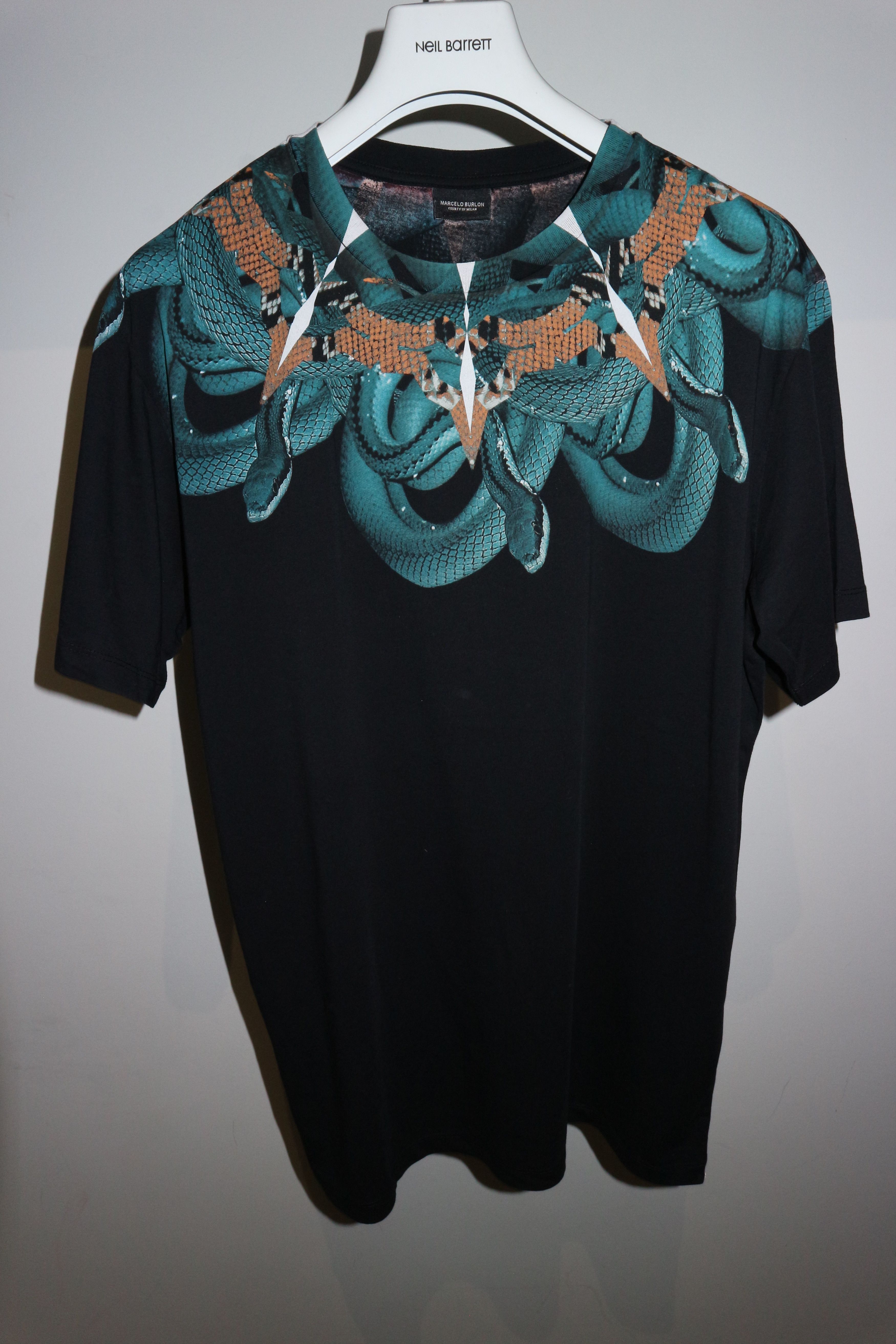 Marcelo Burlon Snake Print Tshirt Hoodie, Sweatshirt | FlexRushtees.com
