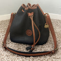 Bourke Vintage Dooney And Bourke Drawstring Bucket Bag Black Purse