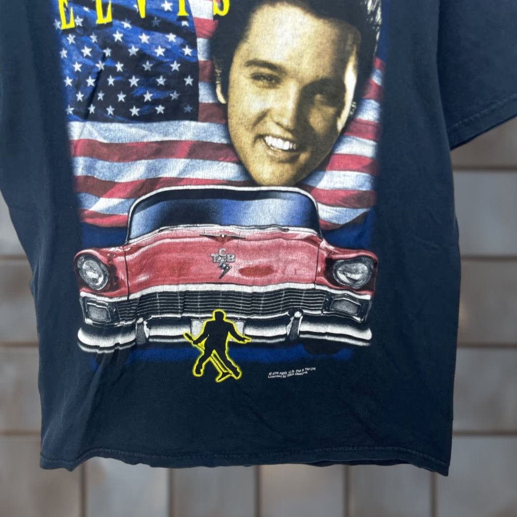 Vintage Elvis Presley Usa Flag T Shirt Medium Hoodie, Sweatshirt | FlexRushtees.com