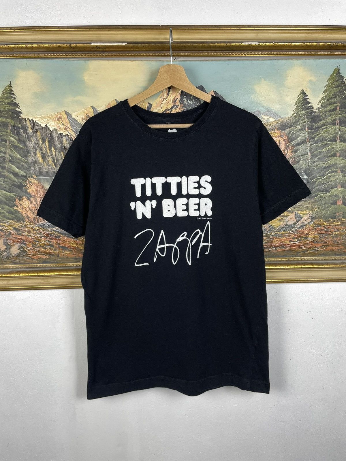 Band Tees Vintage 70 S Frank Zappa Titties N And Beer Tee Band Merch Hoodie, Sweatshirt | FlexRushtees.com