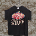 Company Port Company Carnival Event Staff Graphic T Shirt Men 2xl Black Short Sleeve Crew Neck Hoodie, Sweatshirt