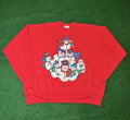 Vintage 90s Winter Holiday Christmas Snowmen Boxy Sweatshirt T-Shirts, Hoodie | FlexRushtees.com