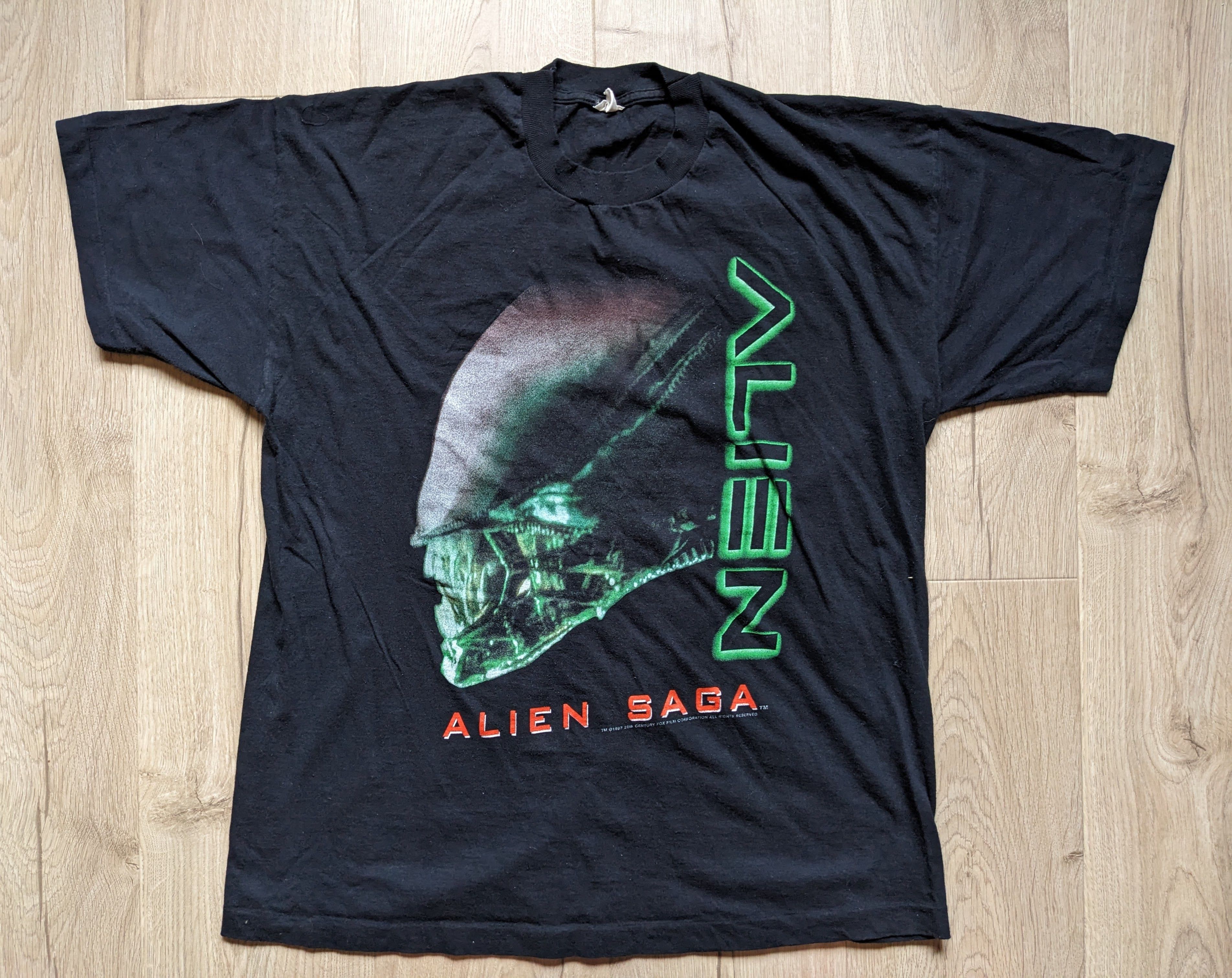 Rare Vintage 90 S Alien Saga 1997 T Shirt Sci Fi Predator Xl
