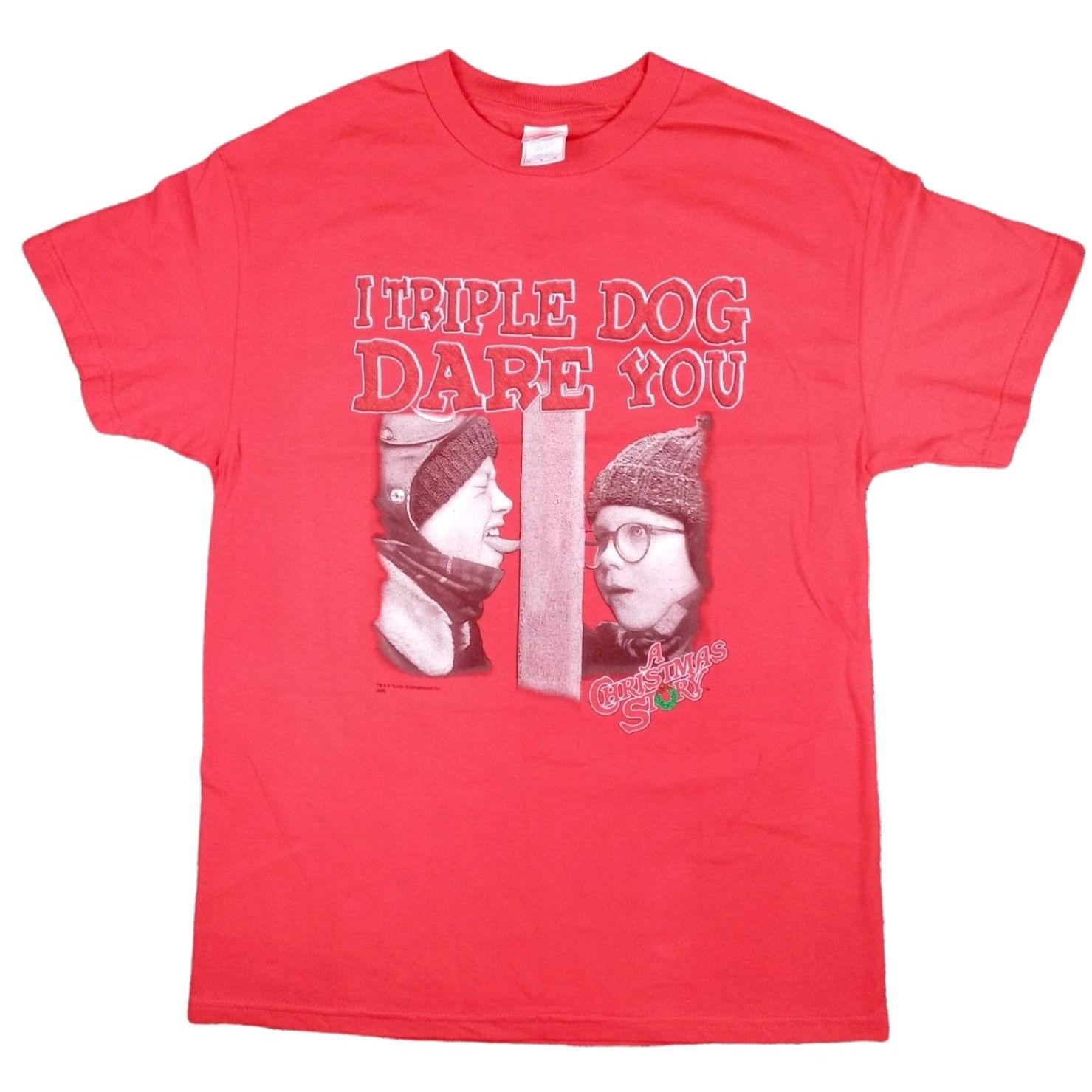 Vintage Deadstock A Christmas Story Tee Shirt Red Dog Dare Hoodie, Sweatshirt | FlexRushtees.com