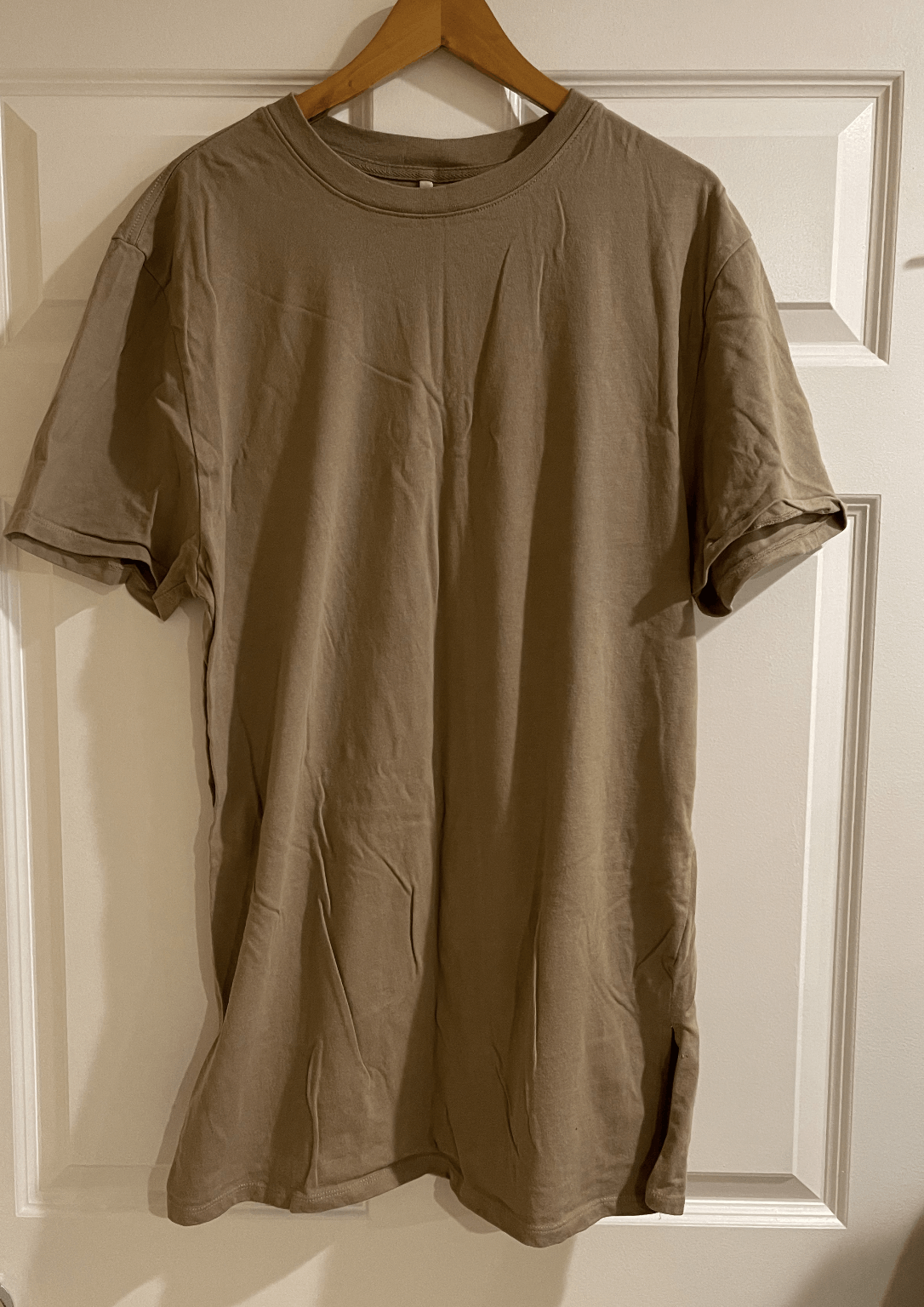 Essentials Essential Long T Shirt L Tan Hoodie, Sweatshirt | FlexRushtees.com