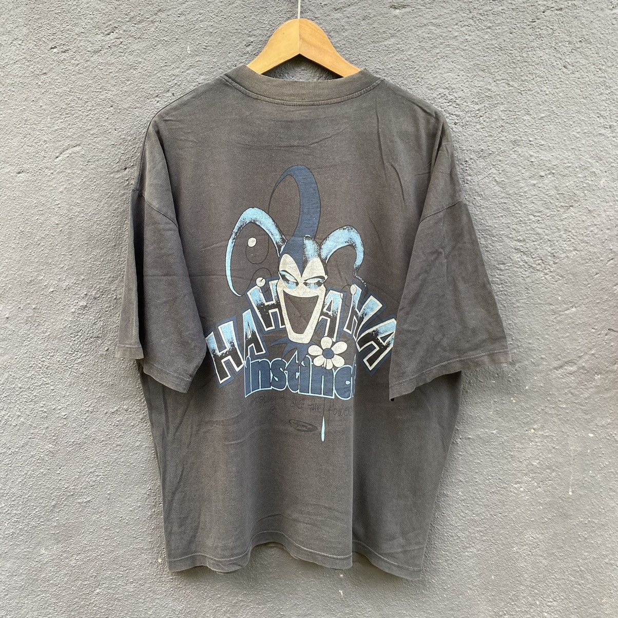 Thrashed Faded Vintage 90s Instinct Surfboard Oversized Tee Hoodie, Sweatshirt | FlexRushtees.com