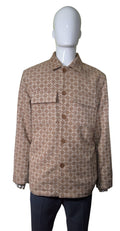 Sandro Square Cross Jacquard Overshirt In Camel T-Shirts, Hoodie, Sweatshirt | FlexRushtees.com