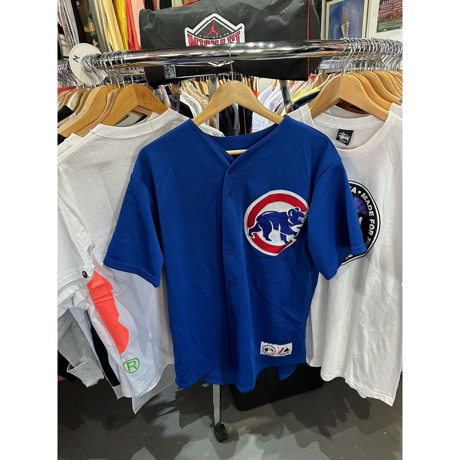 Majestic Chicago Cubs Blue 23 Josh Rivera Jersey Large