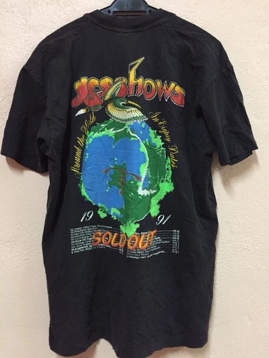 Band Tees Vintage 90 S Yes Band Psychedelic Rock Band Tee Shirt Acdc