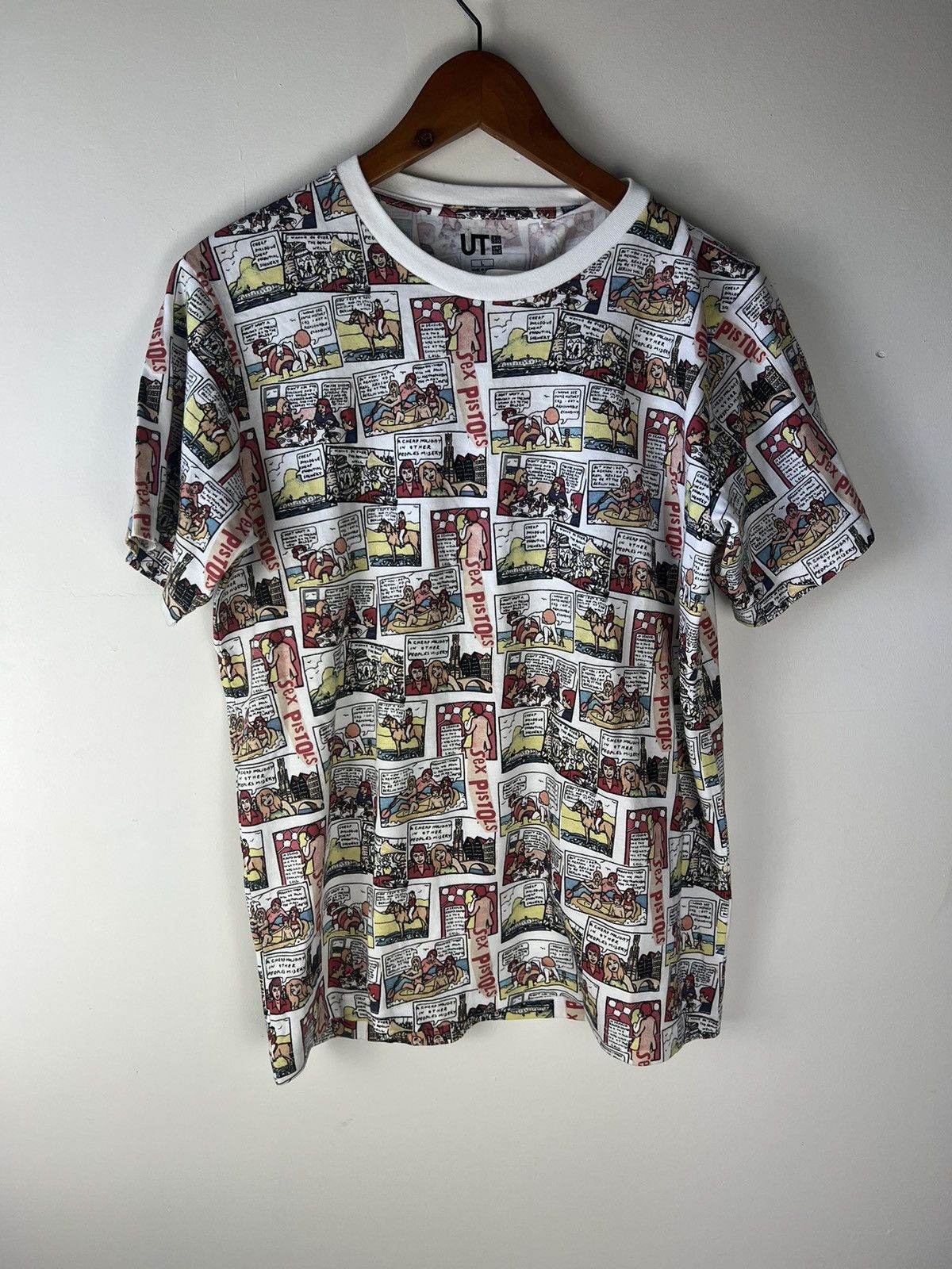 Band Tees Uniqlo Sex Pistols All Over Print Tee Hoodie, Sweatshirt | FlexRushtees.com