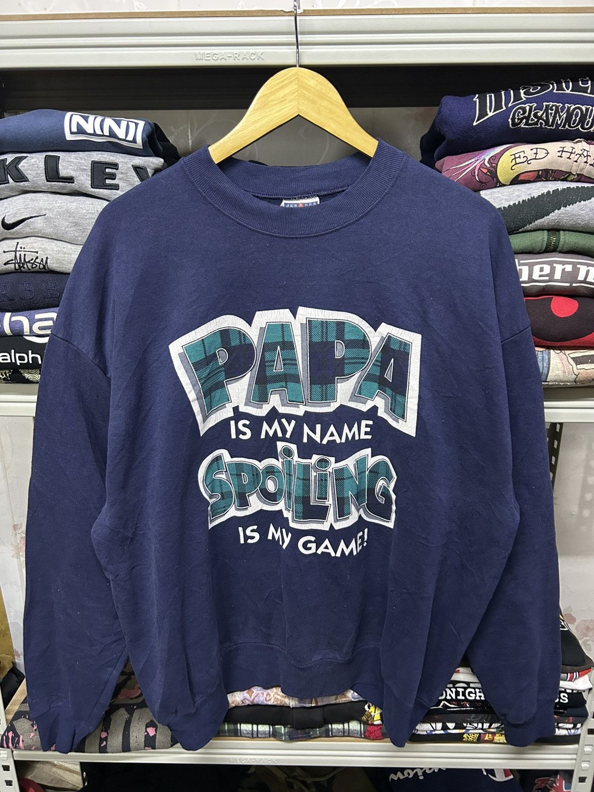 Jerzees X Vintage Vintage Jerzees Papa Is My Name Spoiling Is My Game