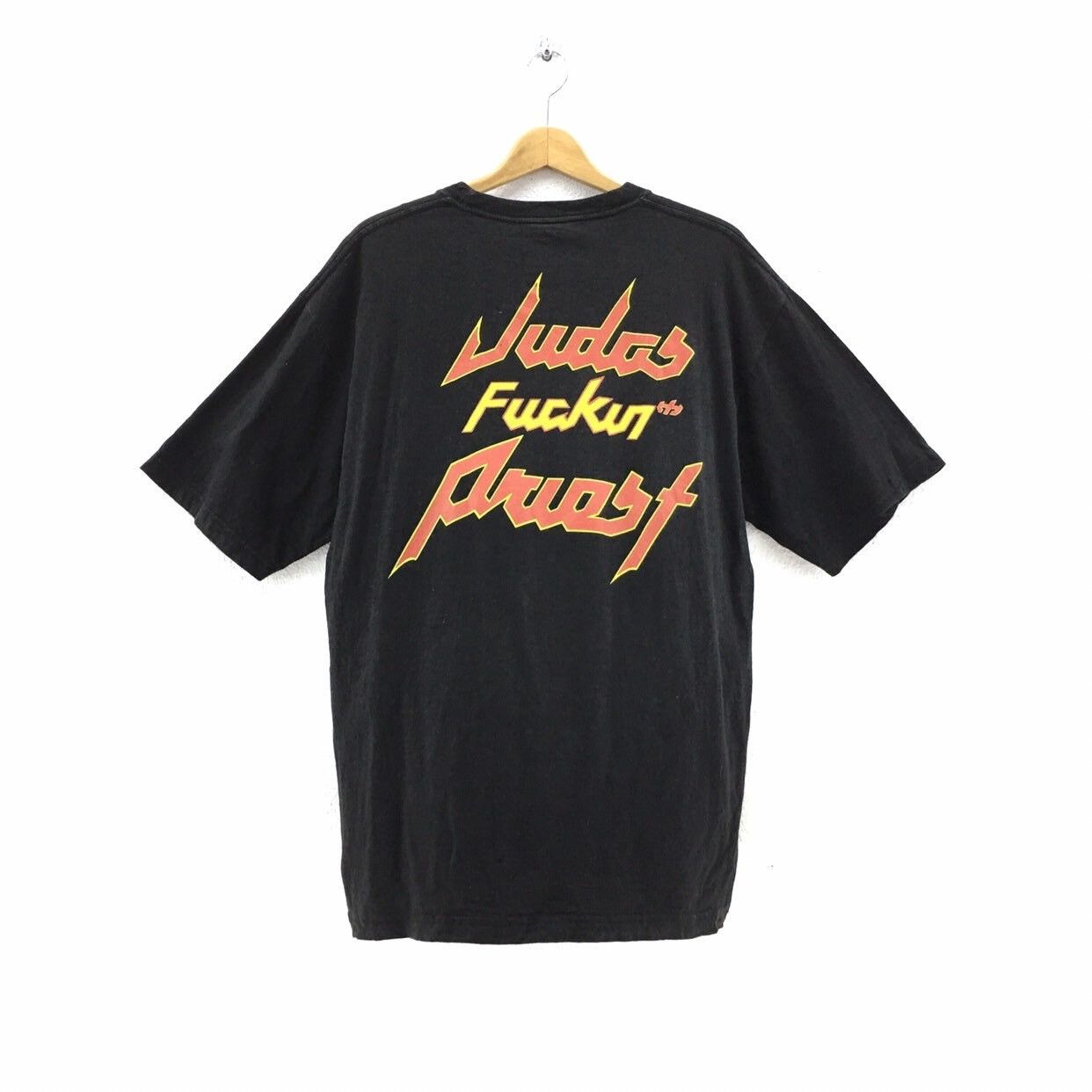 Vintage Y2k Judas Priest Tshirt Biglogo Size L Hoodie, Sweatshirt | FlexRushtees.com